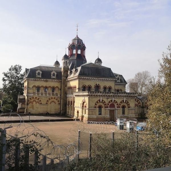 Abbey Mills Pumping Station as seen on one of Hidden Tracks Cycling’s off-road bike routes from London.
