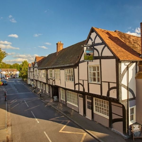 Half timbered houses of Colnbrook on the Hidden Tracks Cycling Royal Windsor Gravel bike route