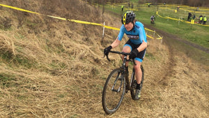 Charlie @charliecycleguide racing in a Cyclocross race 