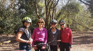 Group of Women cyclists on a Hidden Tracks Cycle ride 
