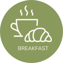 Icon indicating that breakfast is included in this Hidden Tracks Cycling tour 