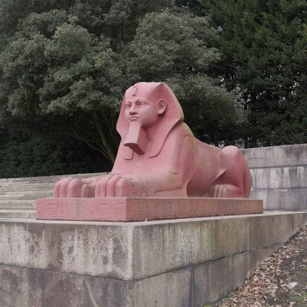 One of the original Sphinx that adorned the steps of the Crystal Palace as seen on Hidden Tracks Cycling's  Palace to Palace bike ride across London 