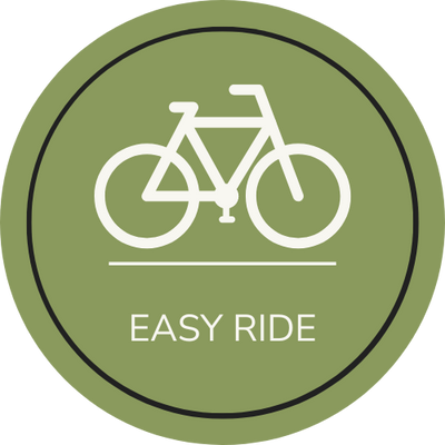 Bike icon depicting a green or easy Hidden Tracks Cycling Gravel Bike ride 