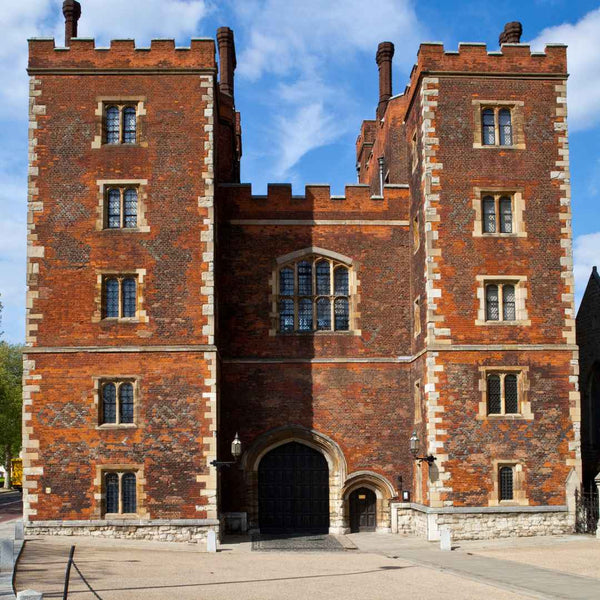 Norman style gate house to Lambeth Palace, home of the Archbishop of Canterbury as seen on Hidden Tracks Cycling's bike ride across London 