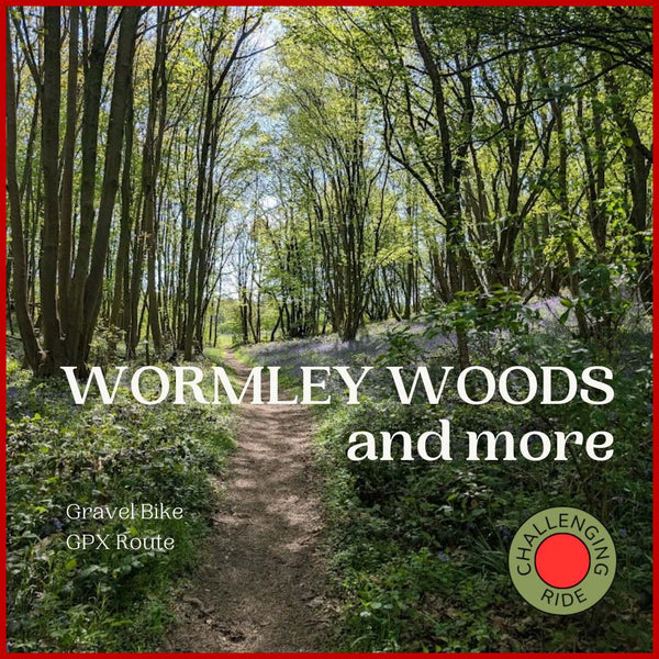 Gravel bike route from London through Wormley Woods, Hertfordshire.