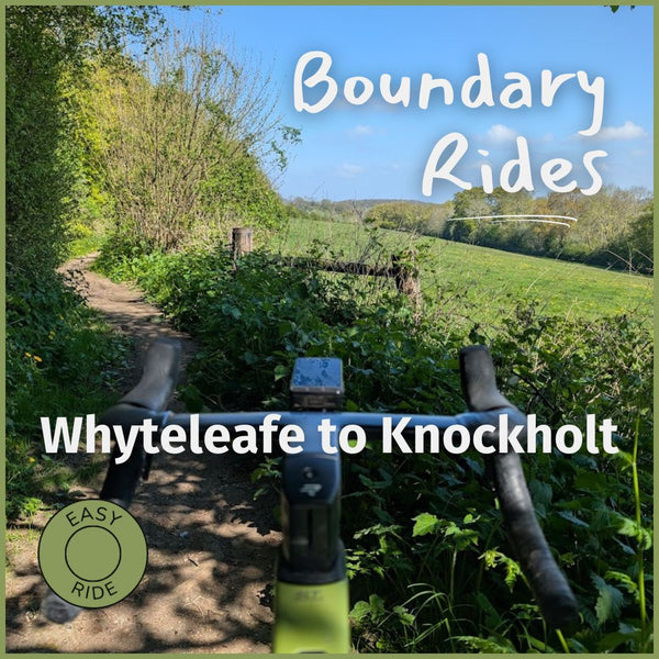 Gravel bike route from London — Boundary Ride 8, Whyteleafe to Knockholt, through the North Downs near Charles Darwin's Down House.