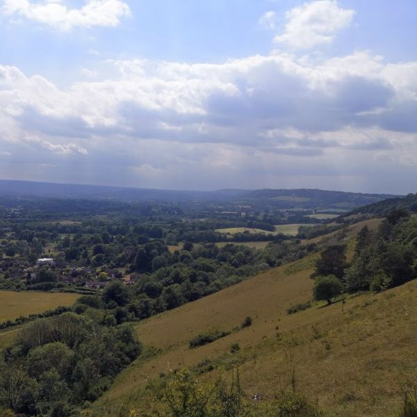 View across the Tillingbourne Valley in Surrey 